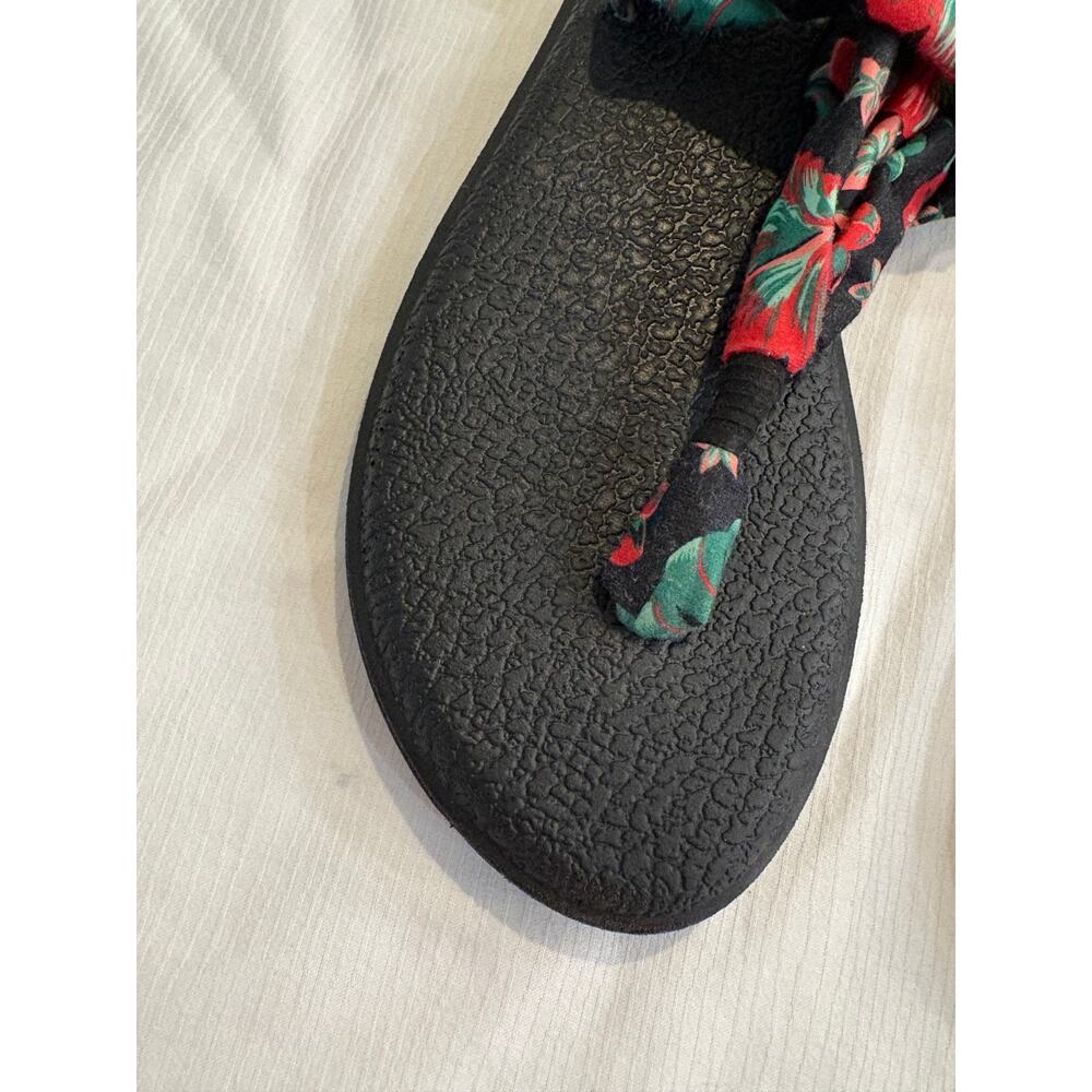Sanuk Yoga Sling Shoes Womens 10 Multicolor Tropical Print Sandals Comfortable - Picture 3 of 9